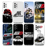 japan initial d clear phone case for samsung a01 a02s a11 a12 a21 s a31 a41 a32 a51 a71 a42 a52 a72 soft silicon