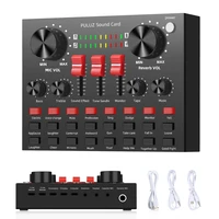 sound card mobile audio mixer voice changer device with 16 live effects soundcard for phone computer
