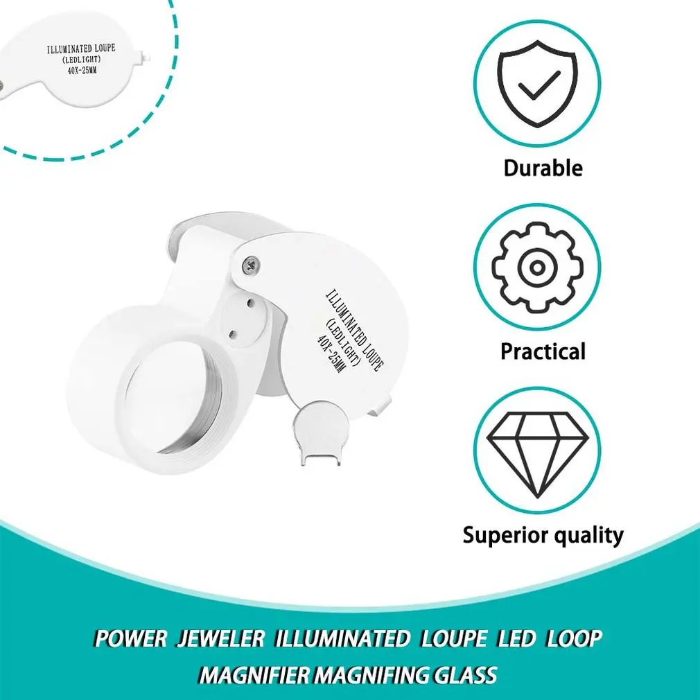 1 шт. увеличительное Оборудование для ремонта часов и ювелирных изделий с 40X