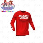 Детская трикотажная футболка santa cruz 2021, быстросохнущая футболка для езды на мотоцикле и велосипеде