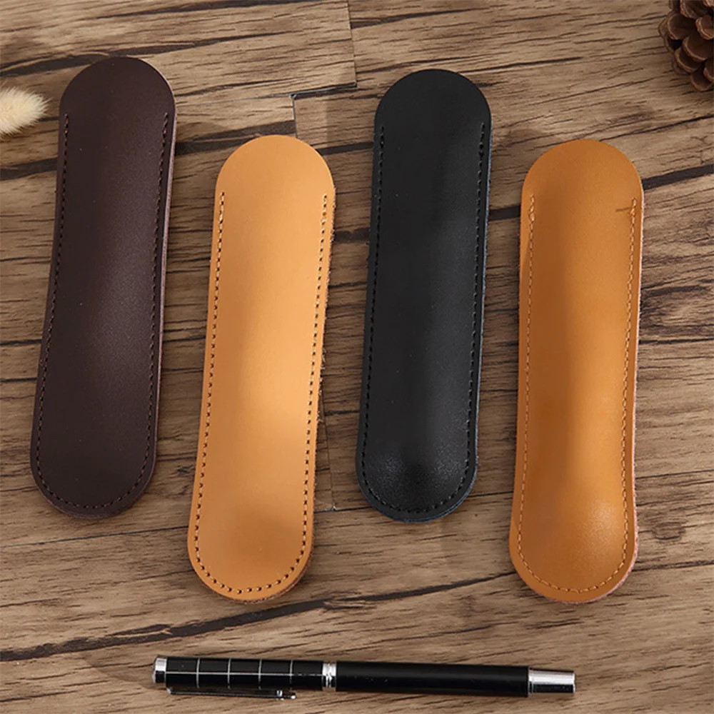 Сумка для карандашей из воловьей кожи простой вместительный кожаный чехол