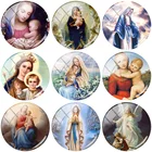 Круглые ювелирные изделия JOINBEAUTY с изображением девы Марии и ребенка, аксессуары для рукоделия VM34