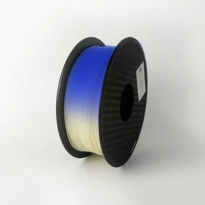 3D Printer Filament, UV Light Change Color Filament, PLA Filament 1.75mm +/- 0.03 mm, 2.2LBS(1KG) White to Blue