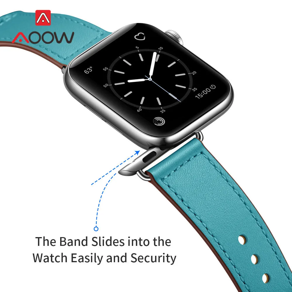 Ремешок из натуральной кожи для Apple Watch 4, 40 мм, 44 мм, 38 мм, 42 мм, высокое качество, для мужчин и женщин, ремешок для часов, браслет для iWatch 1, 2, 3