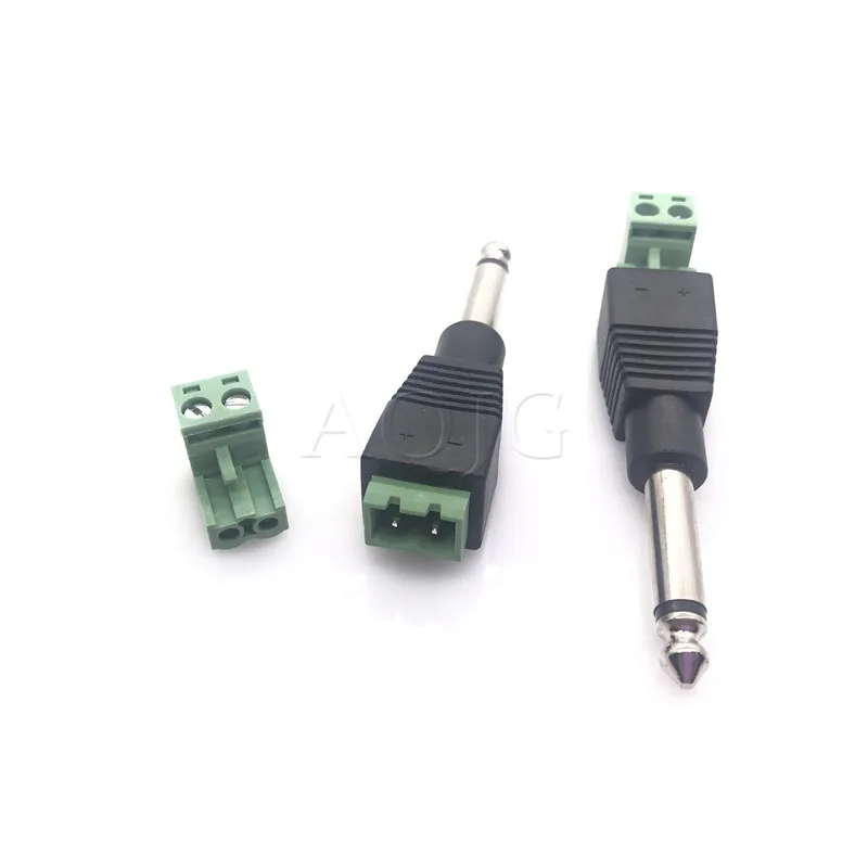 6 35 мм моно TS штекер AV винт видео балун терминальный адаптер конвертер