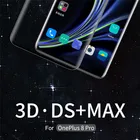 Закаленное стекло с полным покрытием для OnePlus 8 Pro NILLKIN 3D DS MAX, защита экрана, изогнутый закругленный край 9D