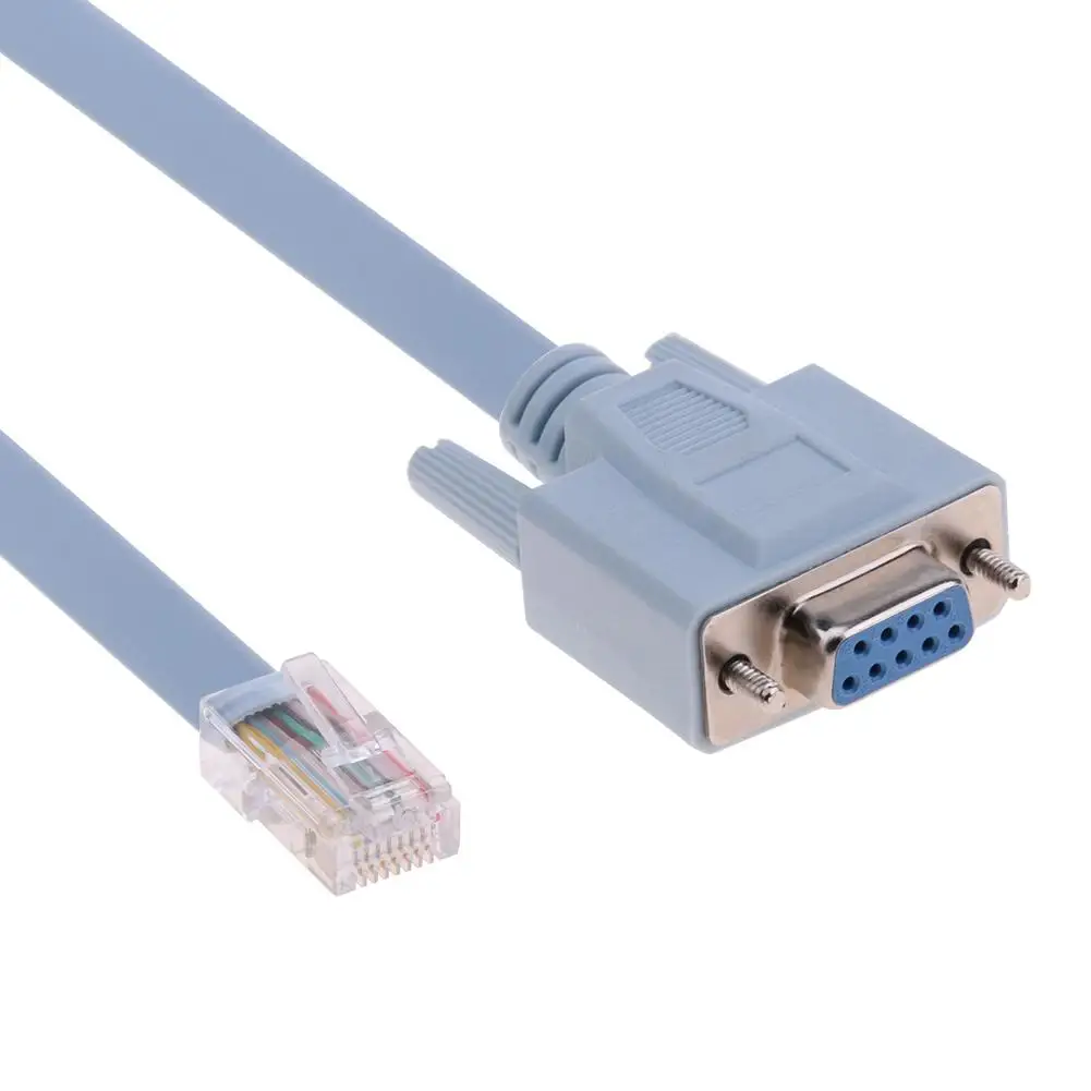 

Кабель сетевой консоли со штекером RJ45 на гнездо DB9 RS232, 1,5 м, фута, Кабель-адаптер сетевой консоли, конвертер для маршрутизатора коммутатора ...