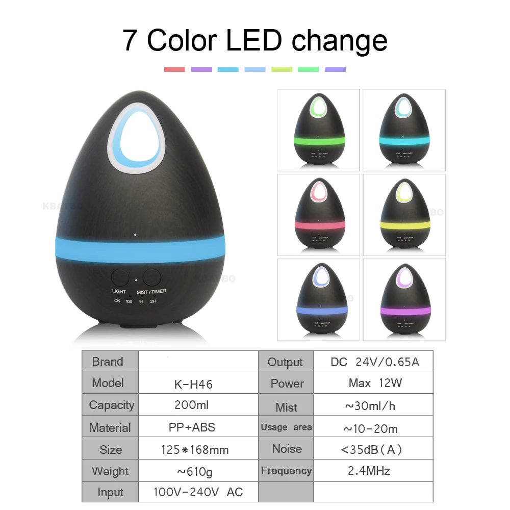 200 мл диффузор Арома масла ультразвуковой увлажнитель воздуха очиститель