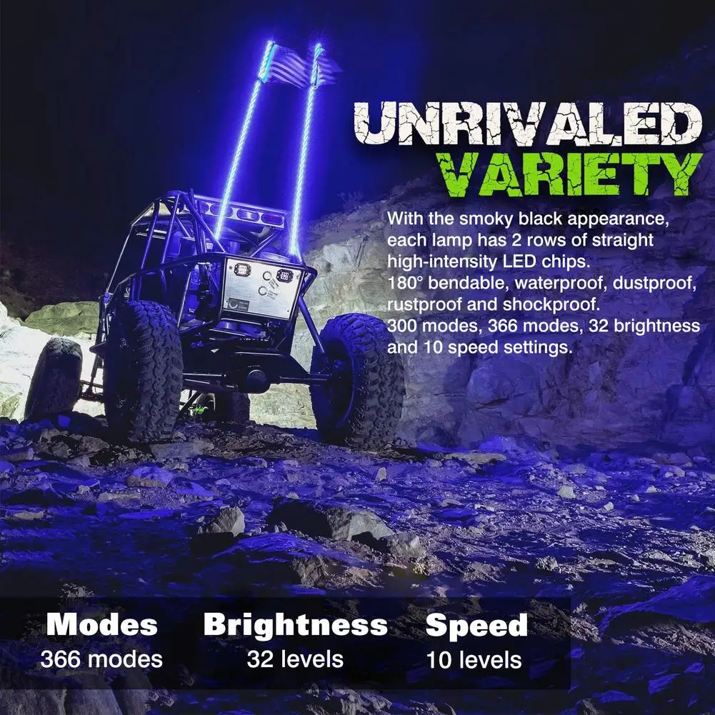 Для внедорожника ATV UTV RZR Led лампы для флага RGB Меняющие цвет Внедорожник Багги