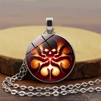 2020 men and women gifts time gem cthulhu mythology glass dome skull pendant necklace retro sweater chain alloy jewelry
