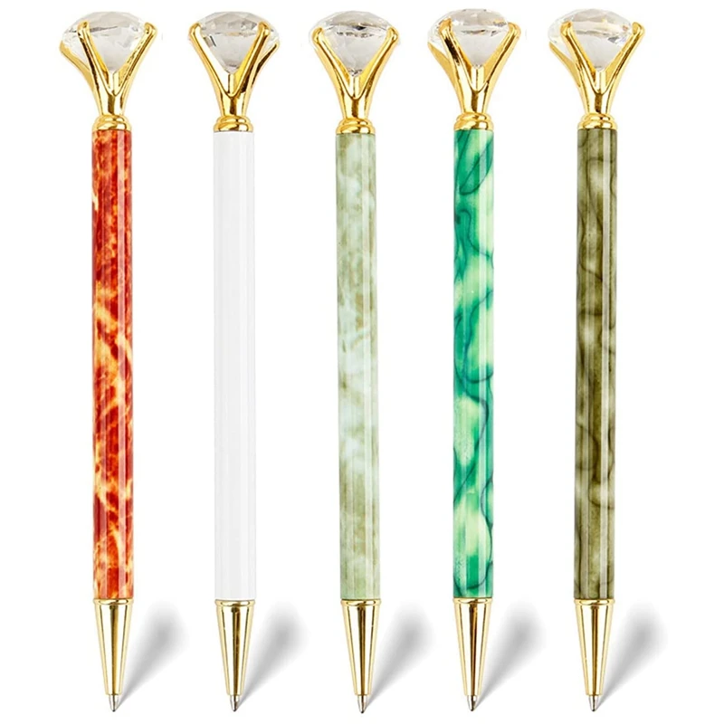 

Ballpoint Pens,Diamond Ball Pen Refillable Retractable Black Ink Writing Pen for Surprise Gifts,Office,School Supplies