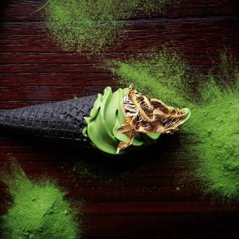 3 г/банка из золотой фольги бумажные листья безопасное украшение для торта