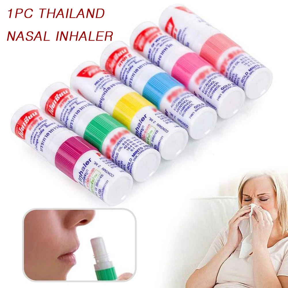 100% New Thailand Nasal Inhaler Poy sian Mark 2 Herbal Nasal Inhaler Poy Sian Stick Mint Cylinder Oil Brancing Breezy Asthma