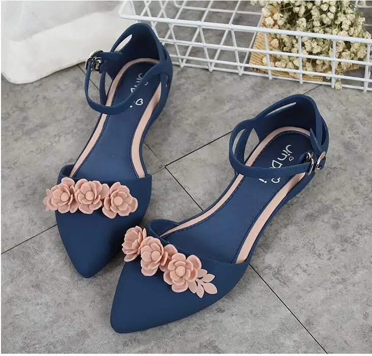 EOEODOIT; коллекция года; летняя прозрачная обувь; пляжные мягкие Нескользящие сандалии; женская обувь на плоской подошве с острым носком и бантом