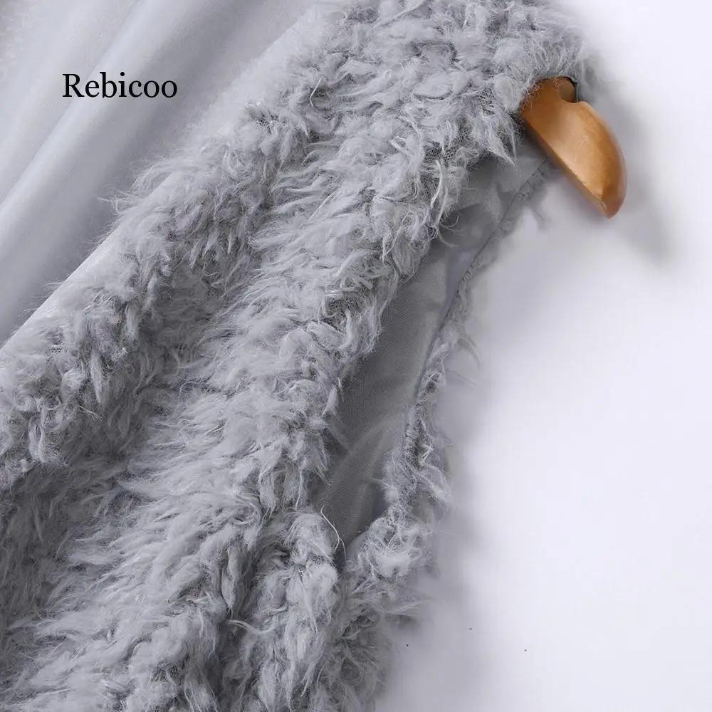 Новинка женский сексуальный жилет искусственный мех одноцветные женские пальто