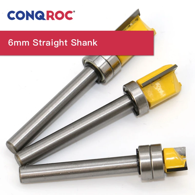 6 мм прямой хвостовик 12 диаметр заподлицо отделка шаблонный маршрутизатор бит