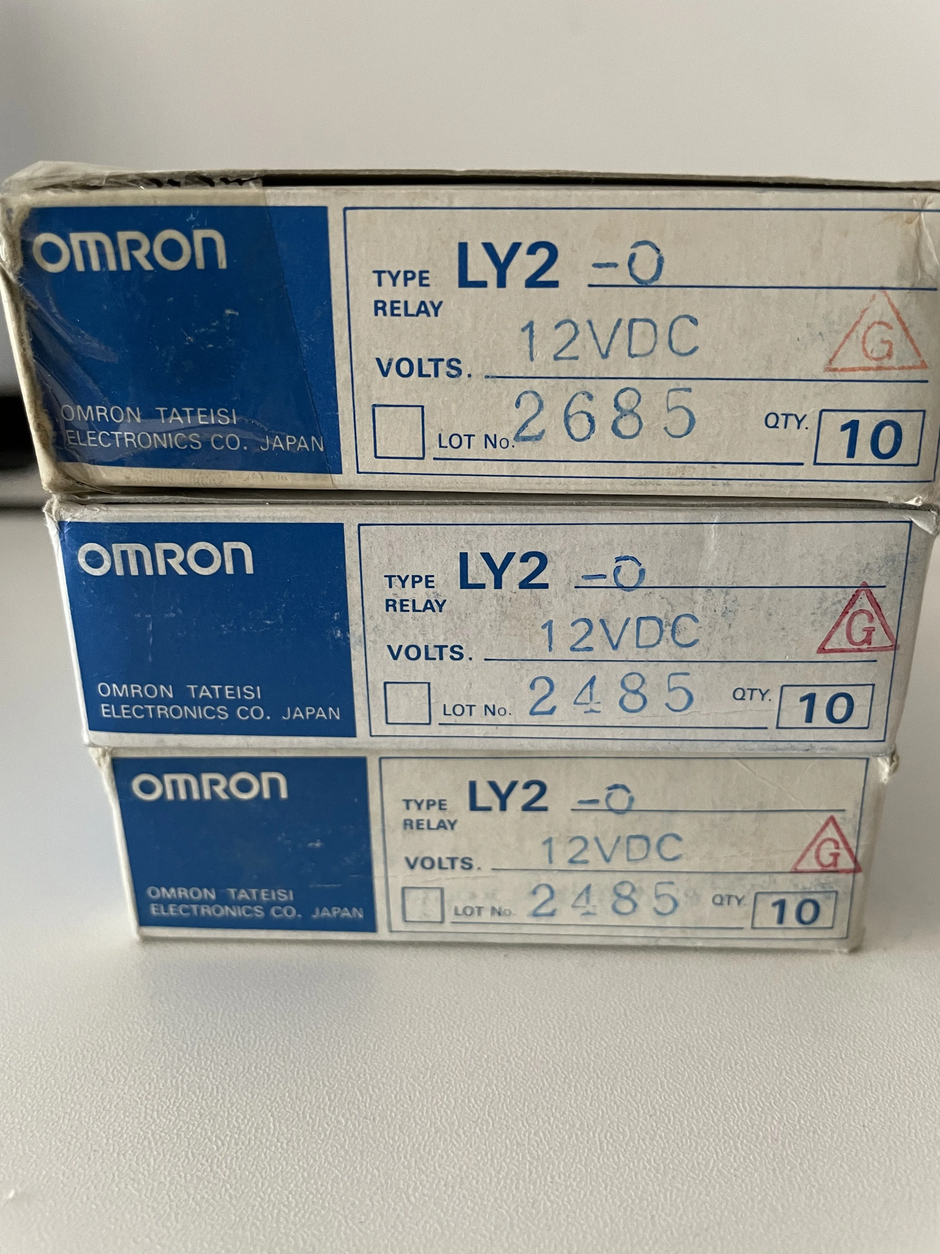 

New and Original LY2-0-DC12 LY2-0-12VDC Power Relay 12VDC 10A DPDT(28x21.5x36)mm THT 10pcs/box