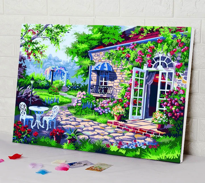 Красивая Жизнь Arcylic живопись по номерам на холсте Настенная картина с пейзажем