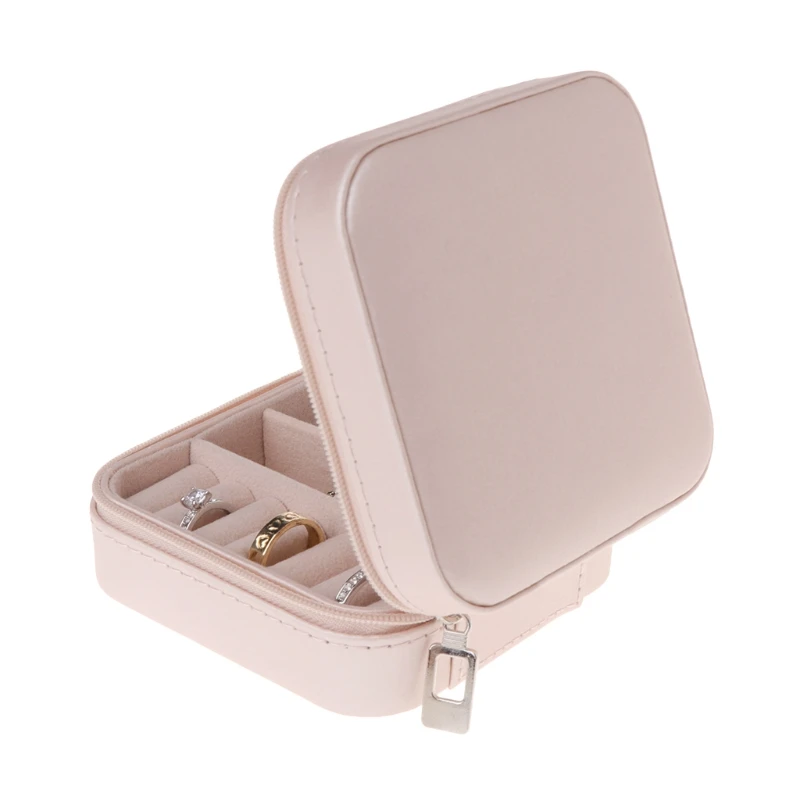 

Jewelry Box Portable Storage Organizer Zipper Portable Women Display Travel Case