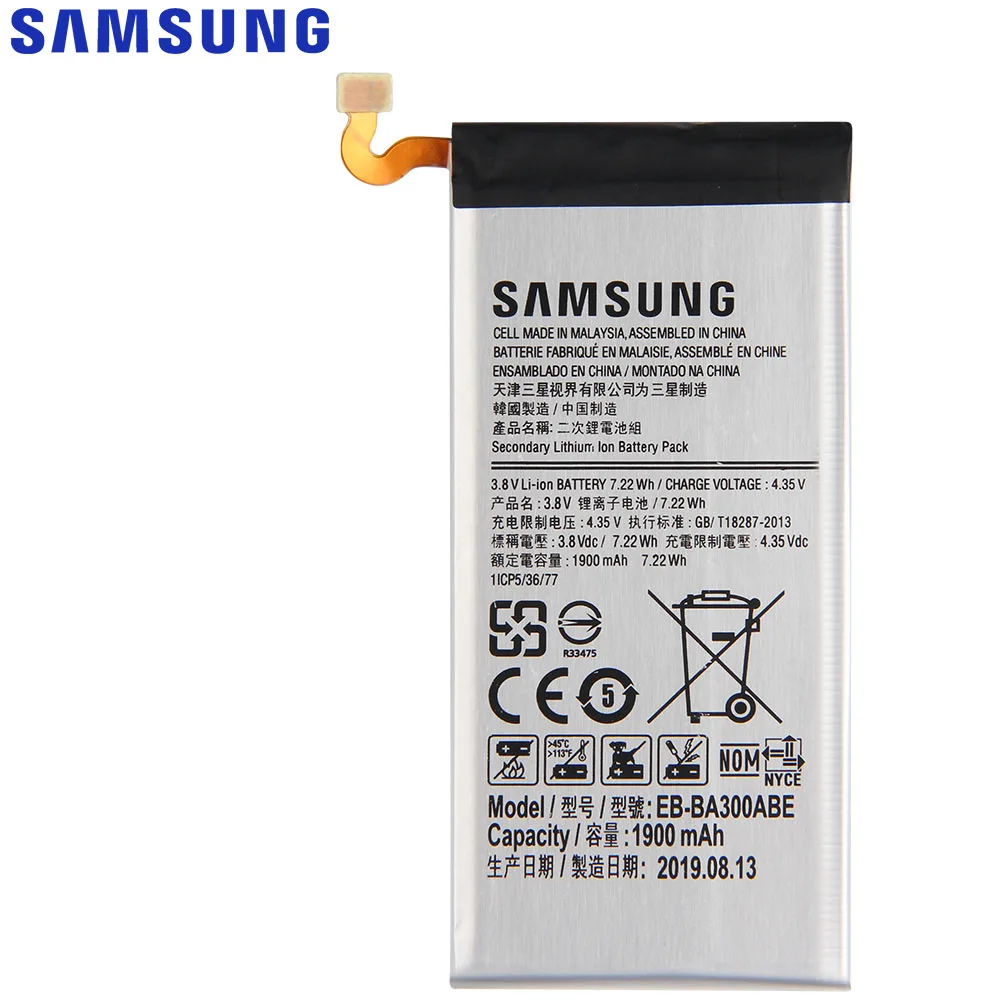 Samung оригинальный аккумулятор EB BA300ABE для SAMSUNG GALAXY A3 2015 A3009 A300 A300X A300H A300F A300FU A300G A300M