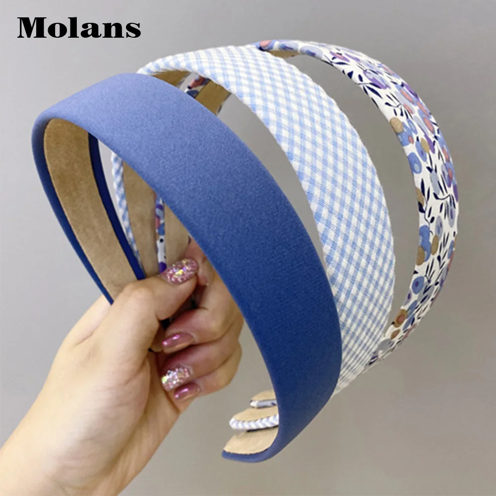 Ободок для волос Molans девушек однотонный в клетку| |