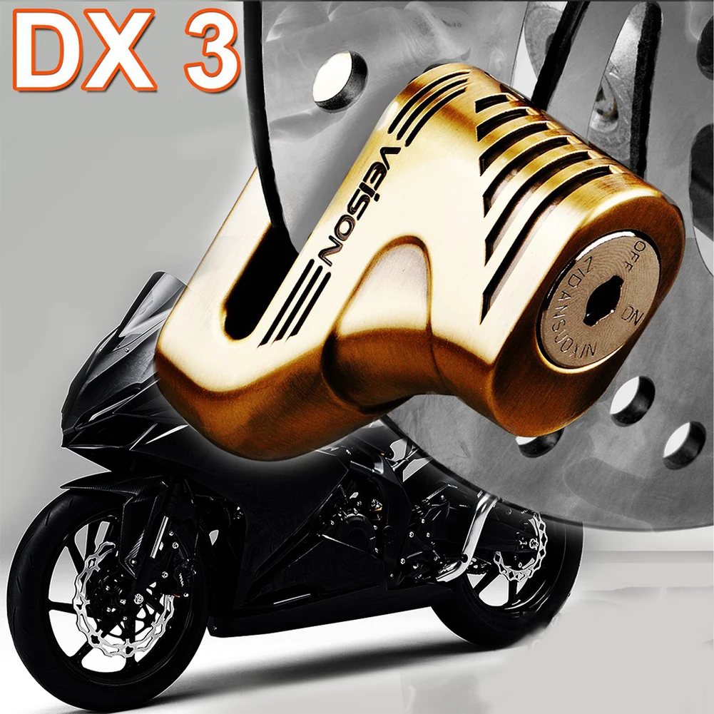 

Protect Aluminum Alloy Motorcycle Disc Brake Lock Sturdy Anti Theft Disk Waterproof Ultra-high Strength Veison Lock 2 Colors