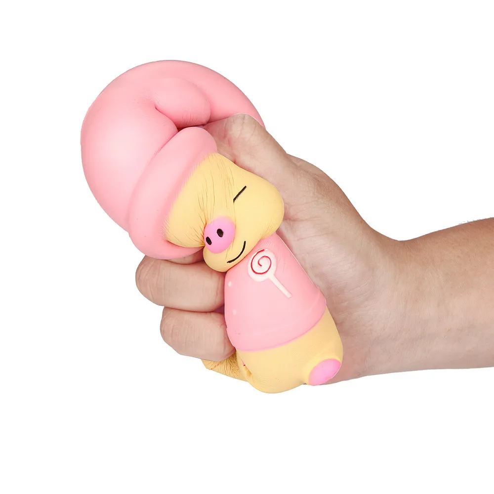 

New Kawaii Cartoon Pink Piglet Squishy Slow Rising Cream Scented Stress Reliever Creative Toy Kawaii Decorative Ornaments QW