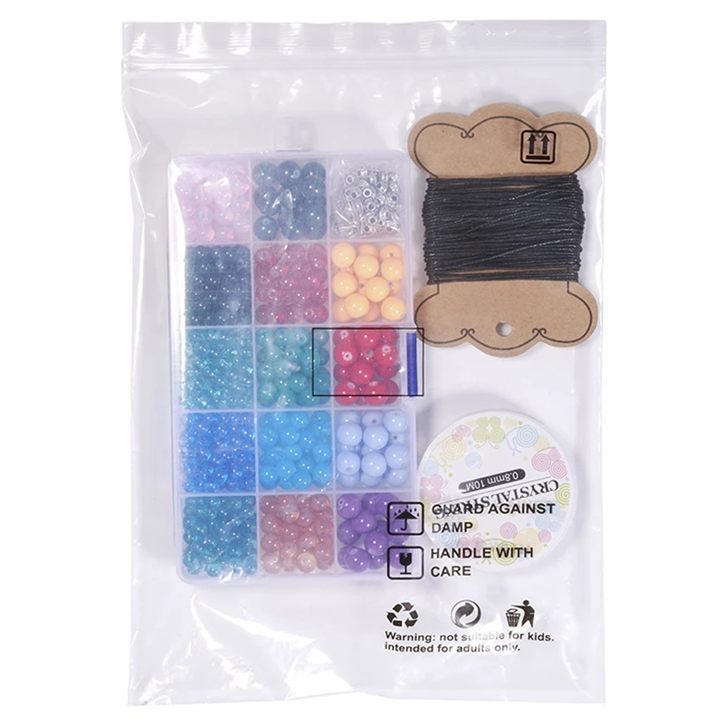 

Mixed Glass Bead Bracelet Accessory Set Handmade Beaded Material Diy Jewelry Accessory