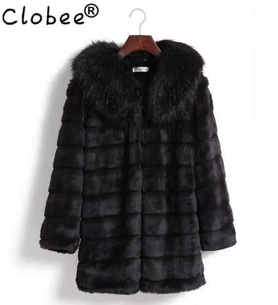 Винтажное пальто из искусственного меха 2019 Женское средней длины пикантная