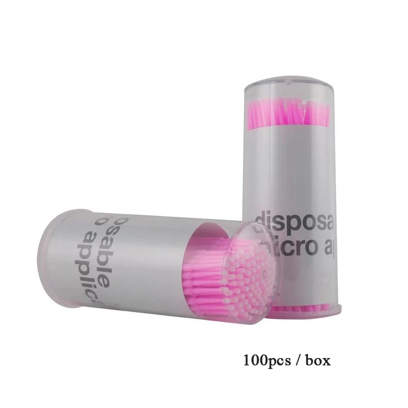 100 шт одноразовые ватные тампоны для ресниц кисти бровей чистящие инструмент