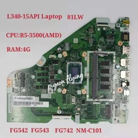 for ideapad l340 15api laptop motherboard 81lw cpur5 3500 amd ram4g nm c101 fru5b20s41817 100 test ok