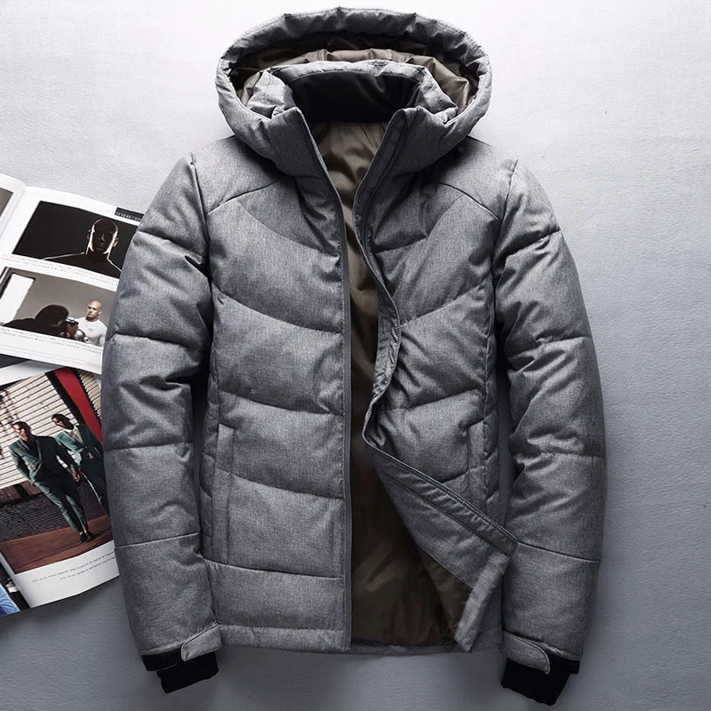 Зимняя куртка мужская теплая Толстая зимняя Красный Черный Синий Parker пальто