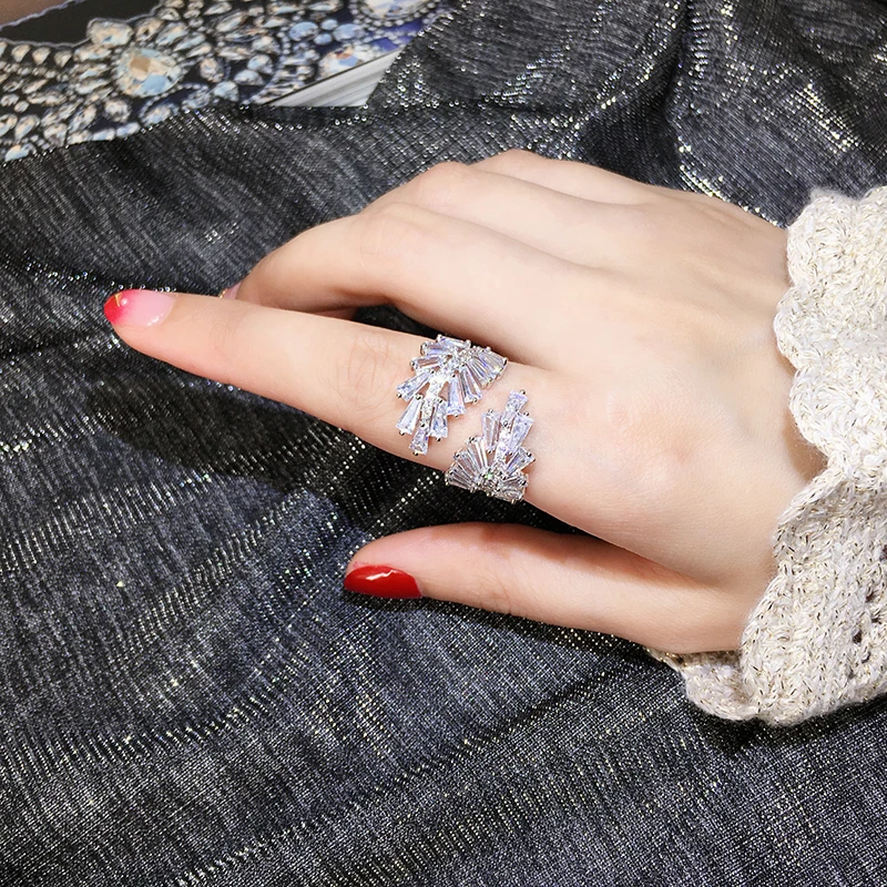 Амулеты два цвета оливковое дерево ветка листьев Открытое кольцо для женщин