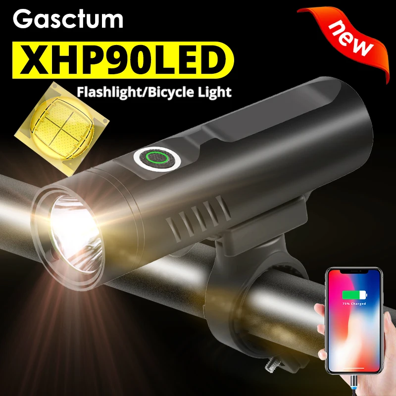 

Мощный велосипедный светильник P90 P50 L2 мощностью 3200 мА/ч, светодиодный светильник для велосипеда T6, светильник с зарядным аккумулятором USB, в...