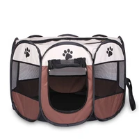 folding washable octagonal pet tent outdoor bed kennel pet cages waterproof fence for dog playpen crates portable