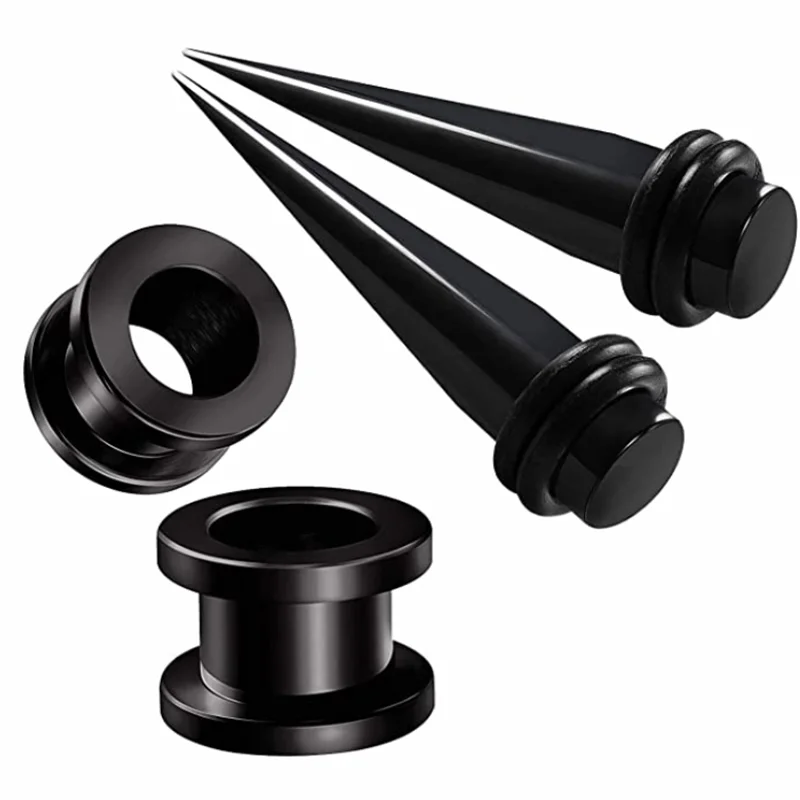 Набор для растяжки ушей из нержавеющей стали комплект 36 шт. стрейчеров 14G 00G