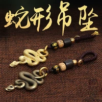personality snake shape keychain hand weaving rope key chain fashion accessories