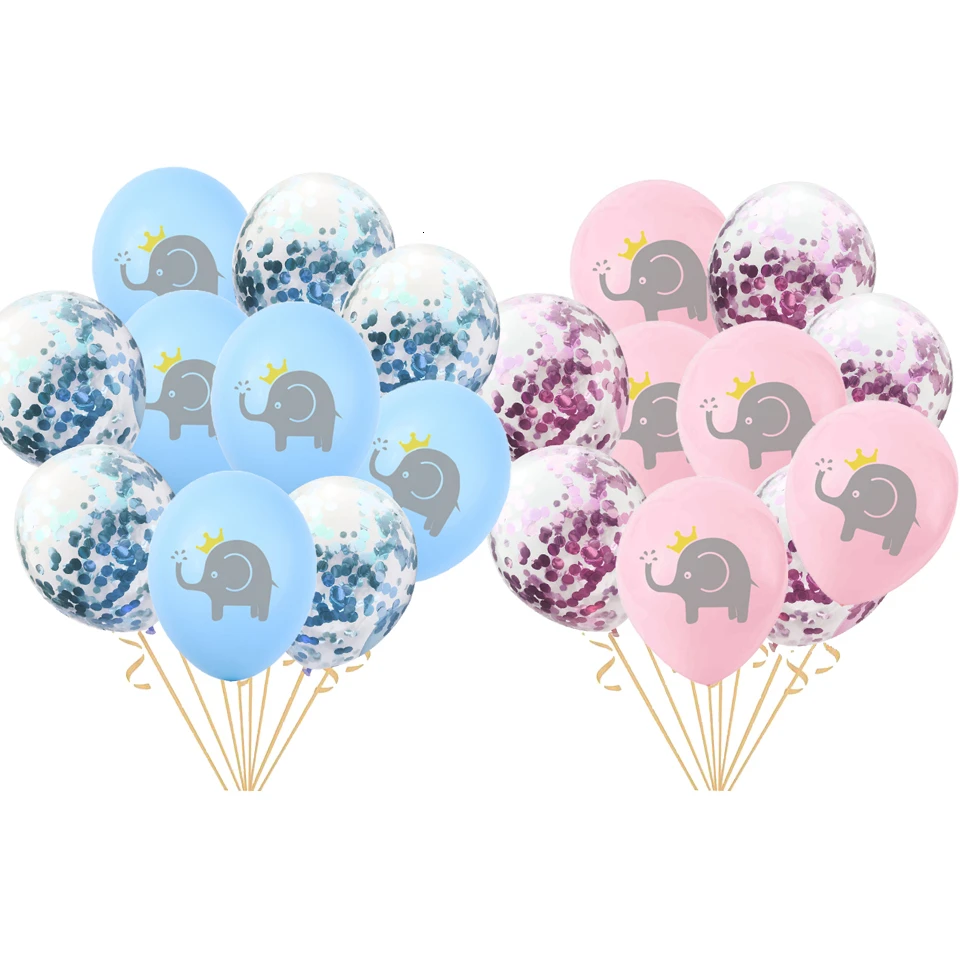1 Набор 12 дюймов пол раскрывает слон латексный шар Мультфильм баннер торт Топпер