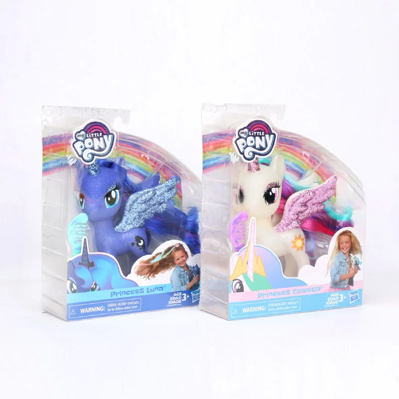 15 см игрушки My Little Pony королевская принцесса Луна Принцесса Селестия блестки ПВХ фигурка Коллекционная модель куклы