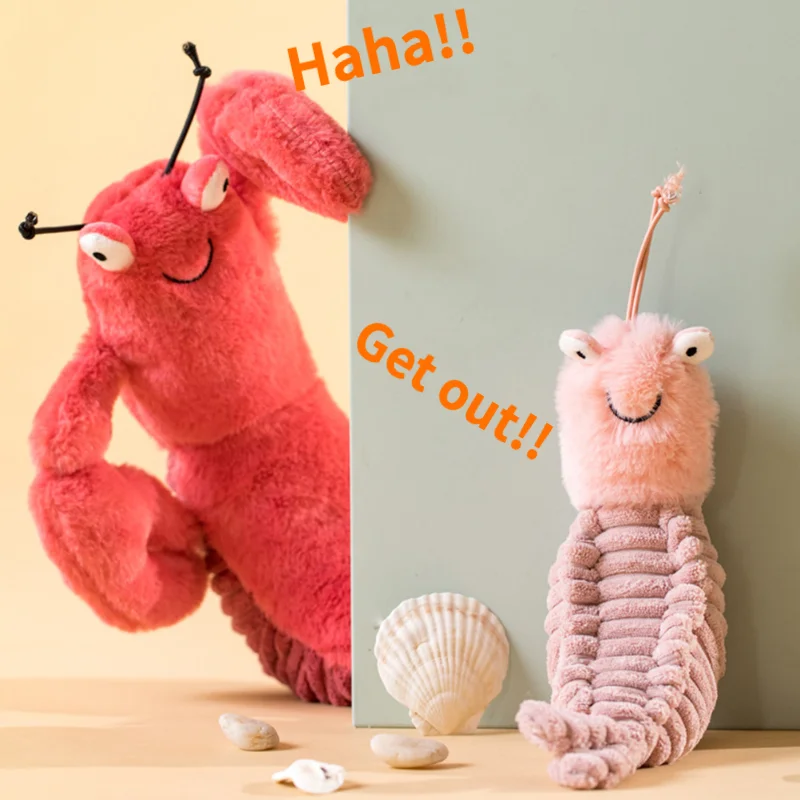 Sheldon Plush Shrimp Toys Stuffed Doll for Kids Cartoon Animal Scales Birthday Gift Lovely Child Gifts 28cm for Baby Kawaii Toy