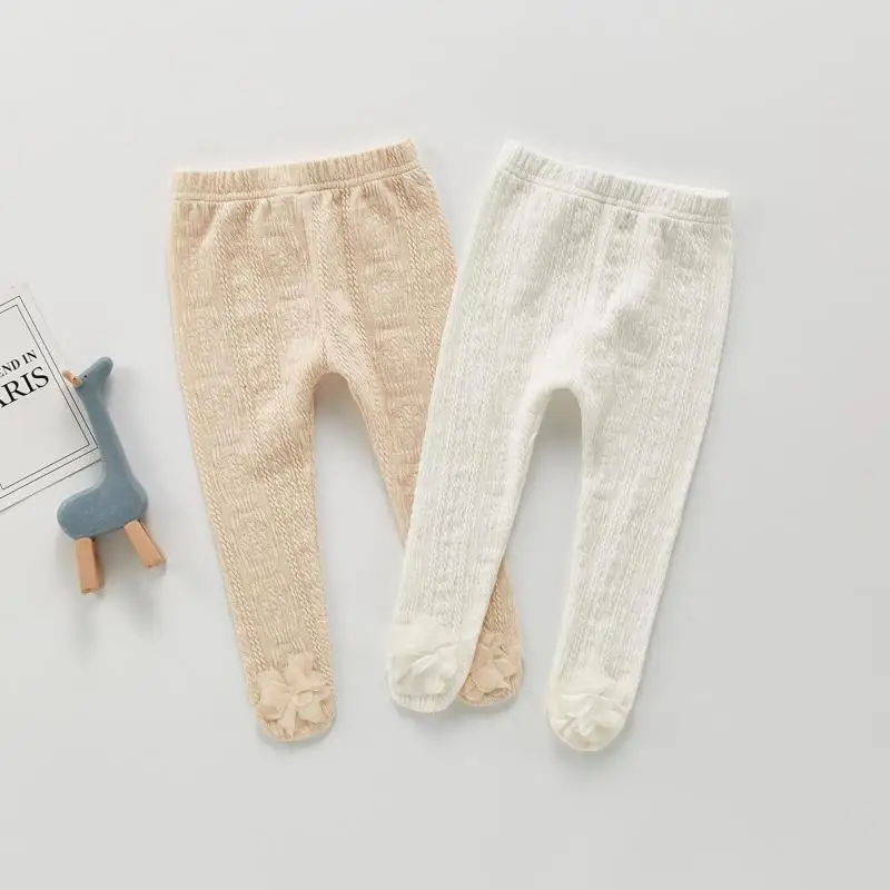 

Новинка 2021, Осенние хлопковые колготки для маленьких девочек, однотонные колготки для девочек, удобные брюки для младенцев, детские чулки