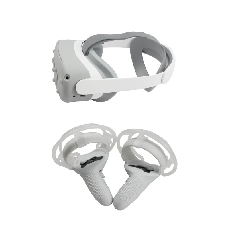 

Anti-collision Protection Frame Rocker Cap Silicone Case Handle Grip Cover for -Oculus Quest 2 Controller J60A