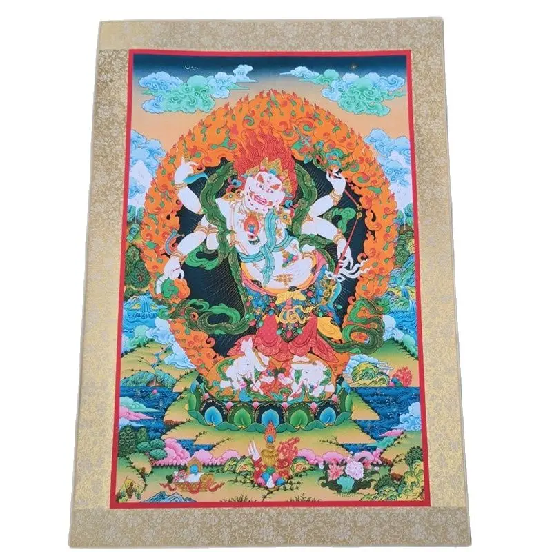 Китайская старая тибетская бумага Thangka подвесная картина фэншуй тибетский