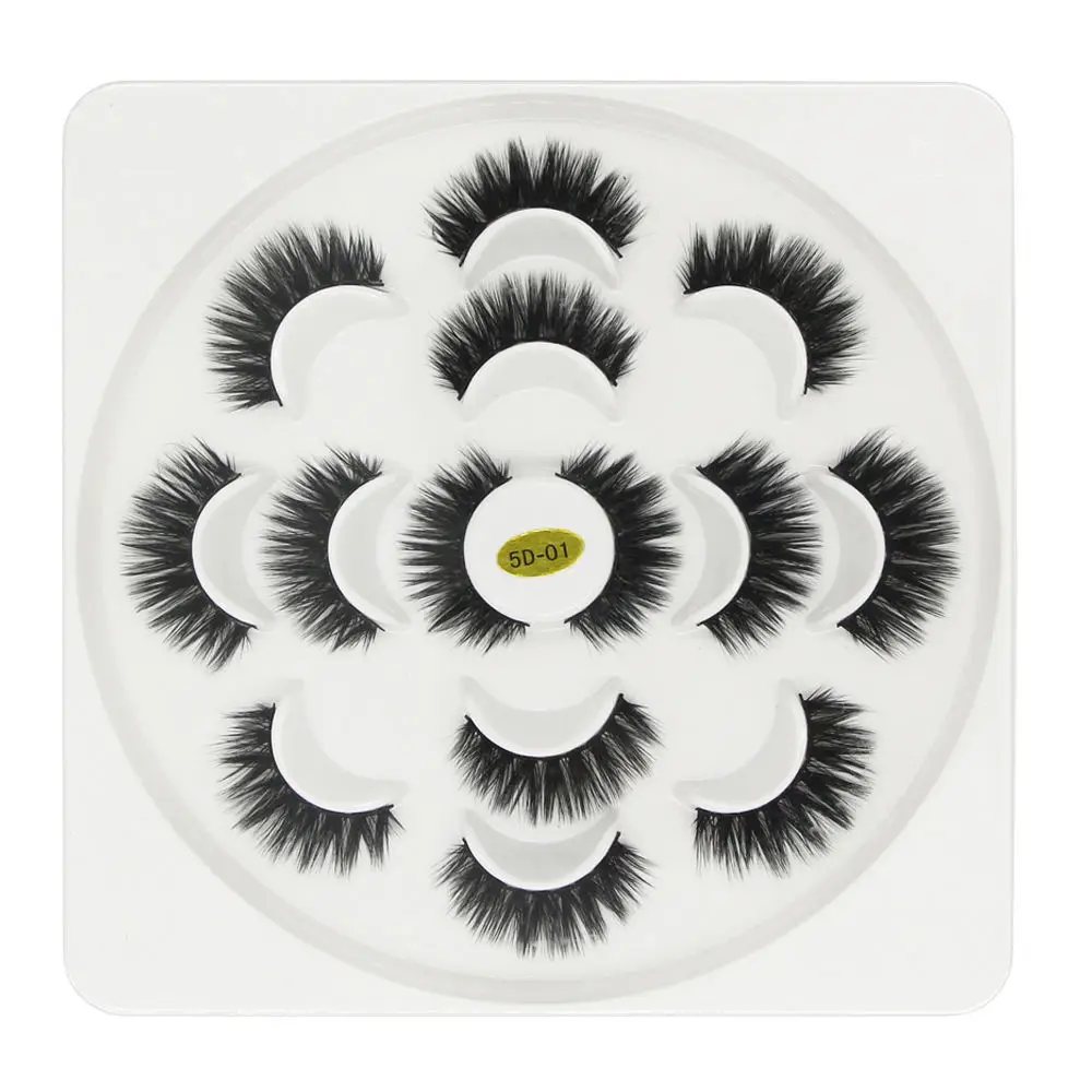 7 пар 5D накладные ресницы толстые норковые индивидуальные длинные смешанные