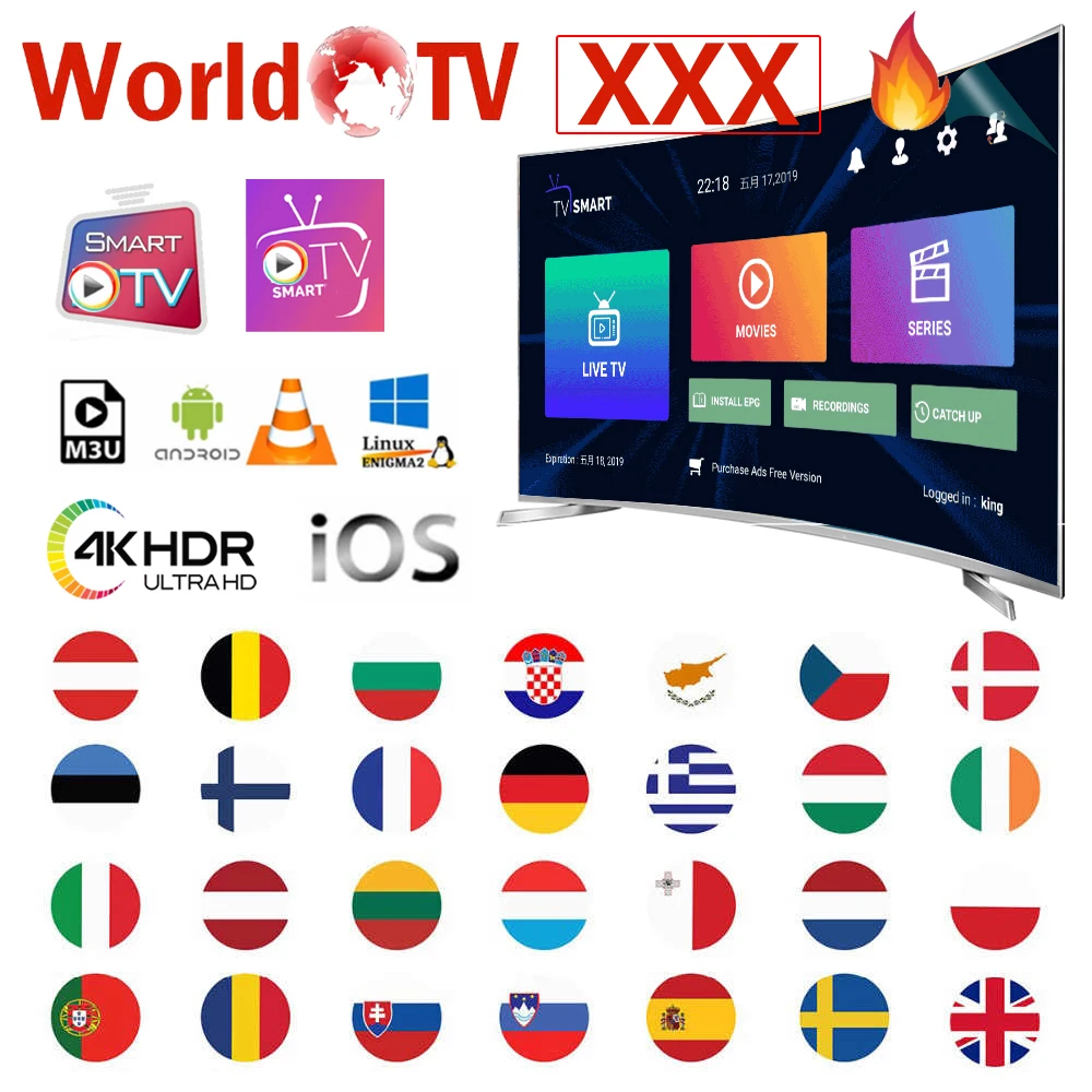 

X96 TV OTTT PLUS ott xxx Sell Canada German Arabic Belgium support smart tv m-3u android TV