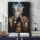 Wiz Khalifa Rap Music Hip-Hop художественный тканевый плакат, настенные картины для гостиной, Декор, холст, постеры и принты