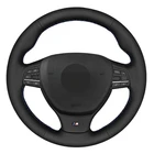 Чехол рулевого колеса автомобиля черного цвета из искусственной кожи для BMW 5 серии 520i 528i F10 F11 F07 2009-2017 M5 F10 F12 F13 F06 F01 F02