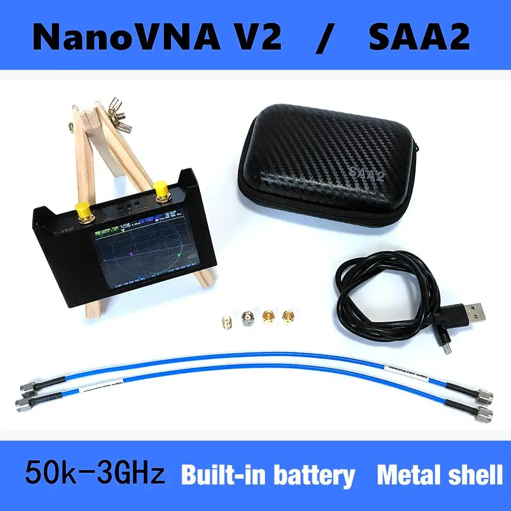 

Touchable Network Analyzer Metal Accurate Antenna Analyzer with 2.8-inch Display Vector Analyzer For SAA2 Nano VNA V2