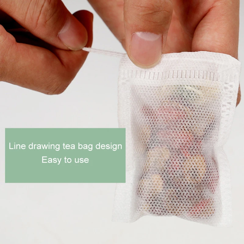 Disposable tea filter bag high temperature resistant bulk string sealed natural material suitable for and coffee | Дом и сад