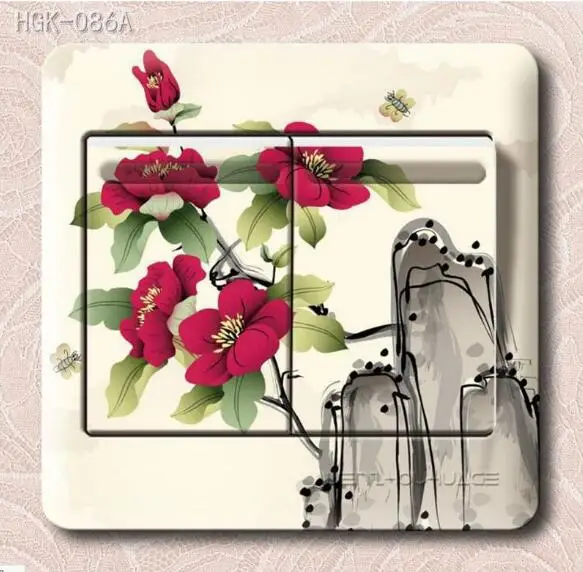 1 шт. много стилей цветов серии ПВХ детские огни переключатель наклейки для